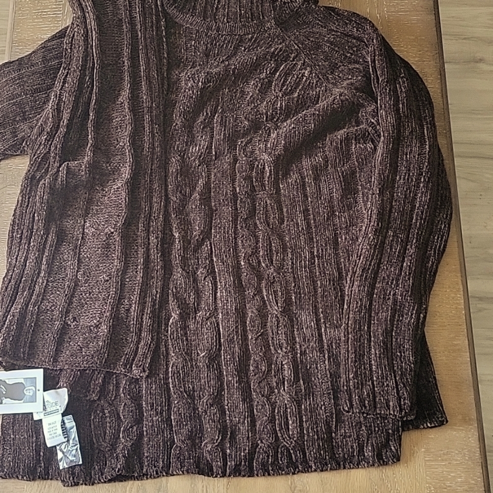 Outside additions sweater with matching scarf